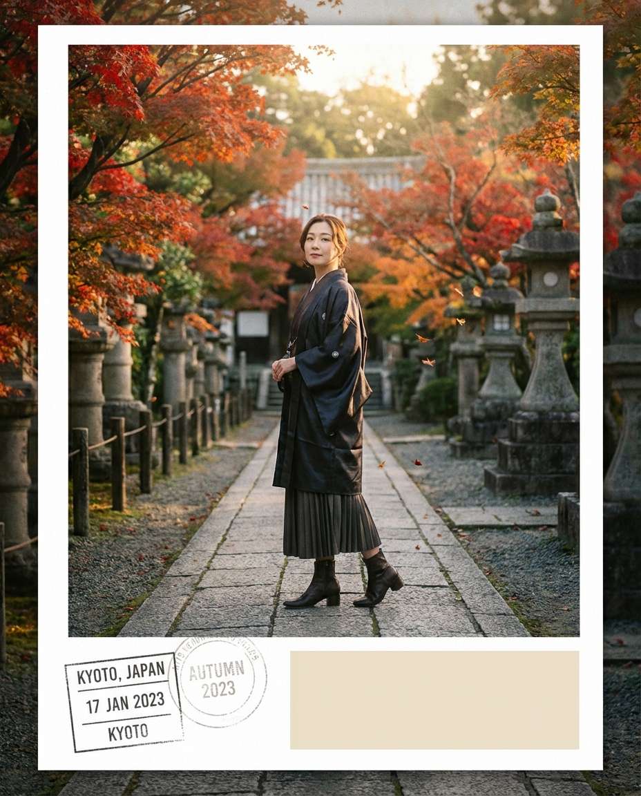 kyoto autumn walk photo