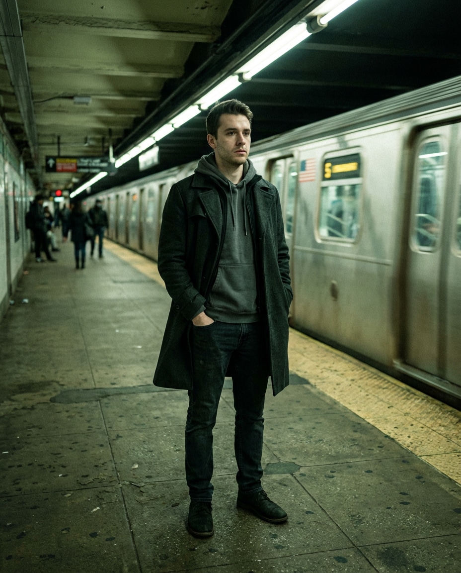 subway platform mood photo