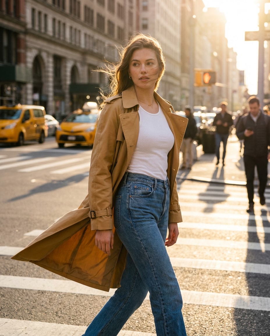 golden hour crosswalk photo
