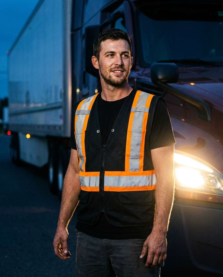 reflective vest portrait photo