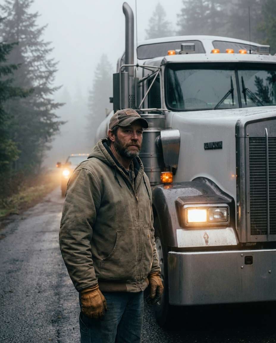 foggy mountain pass photo