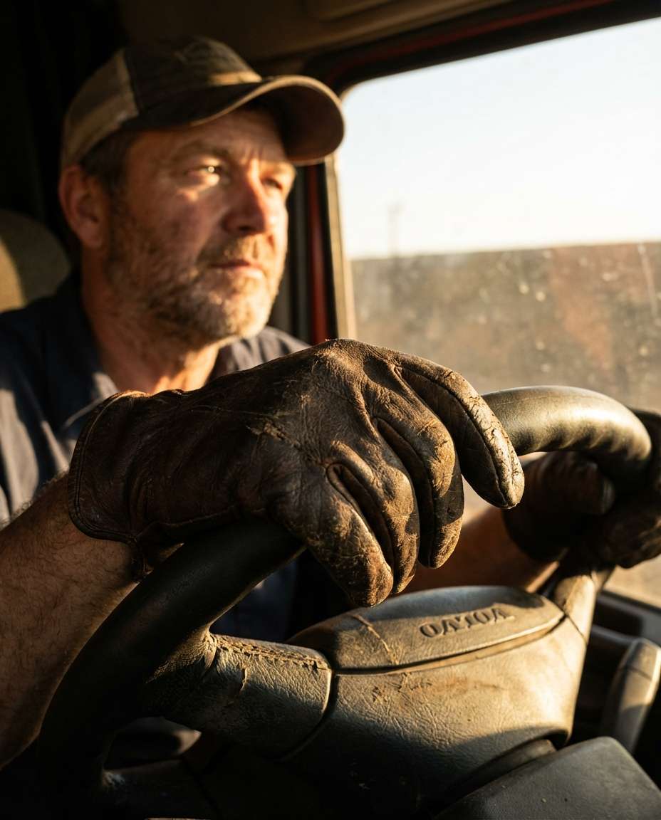 gloves on wheel photo