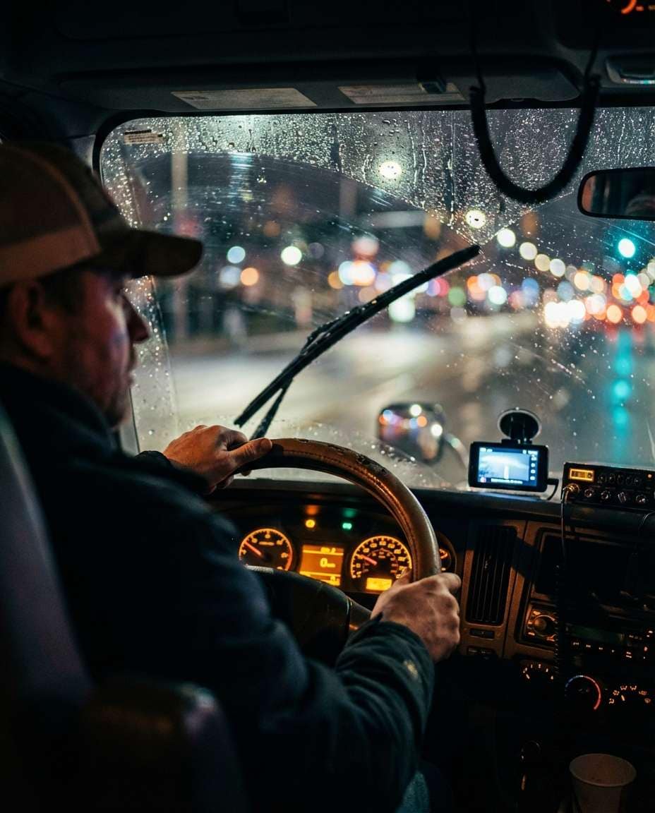 rainy windshield pov photo
