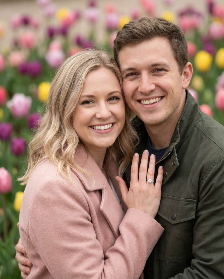 engagement ring closeup photo