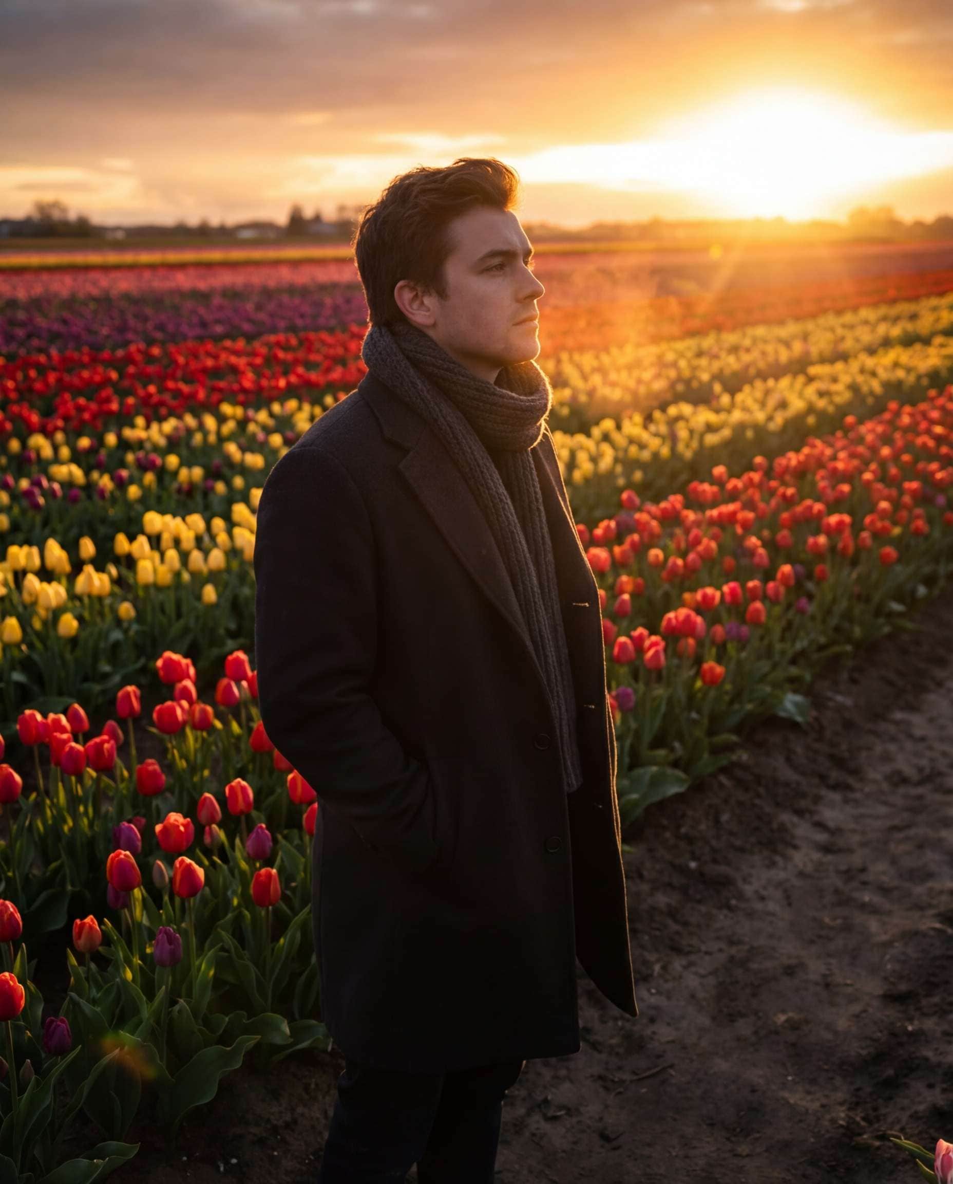 silhouette at sunset photo