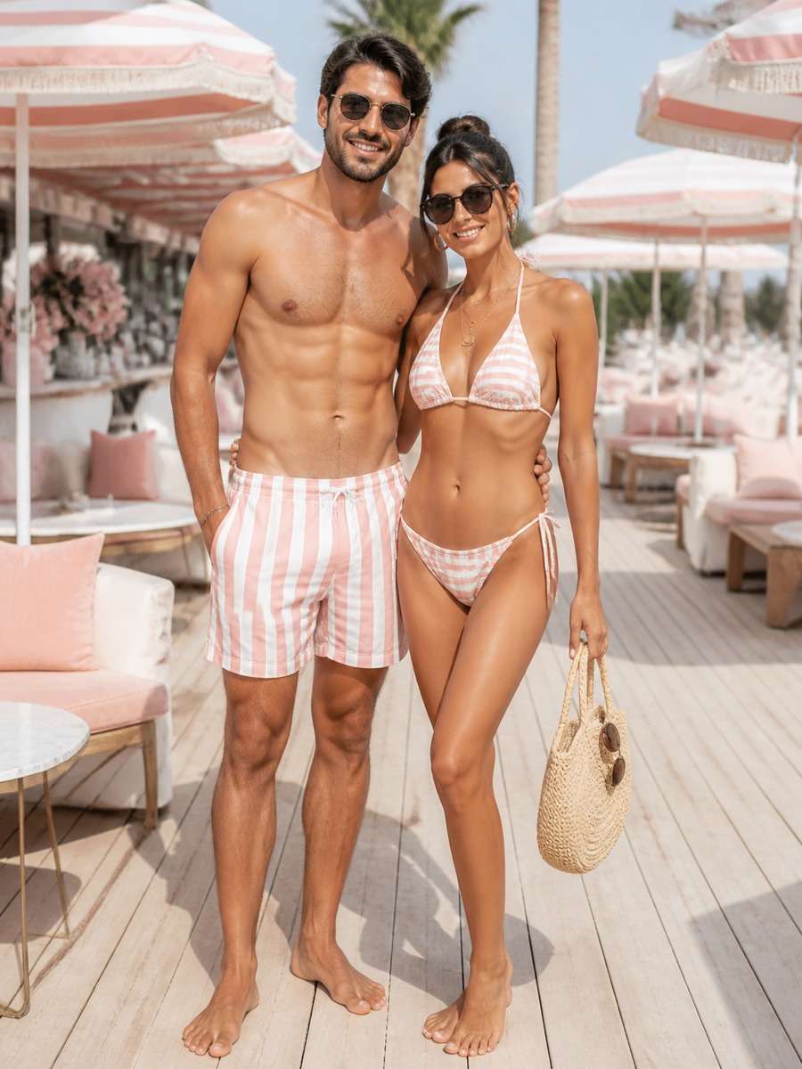 Soft Pastel Beach Club Scene photo