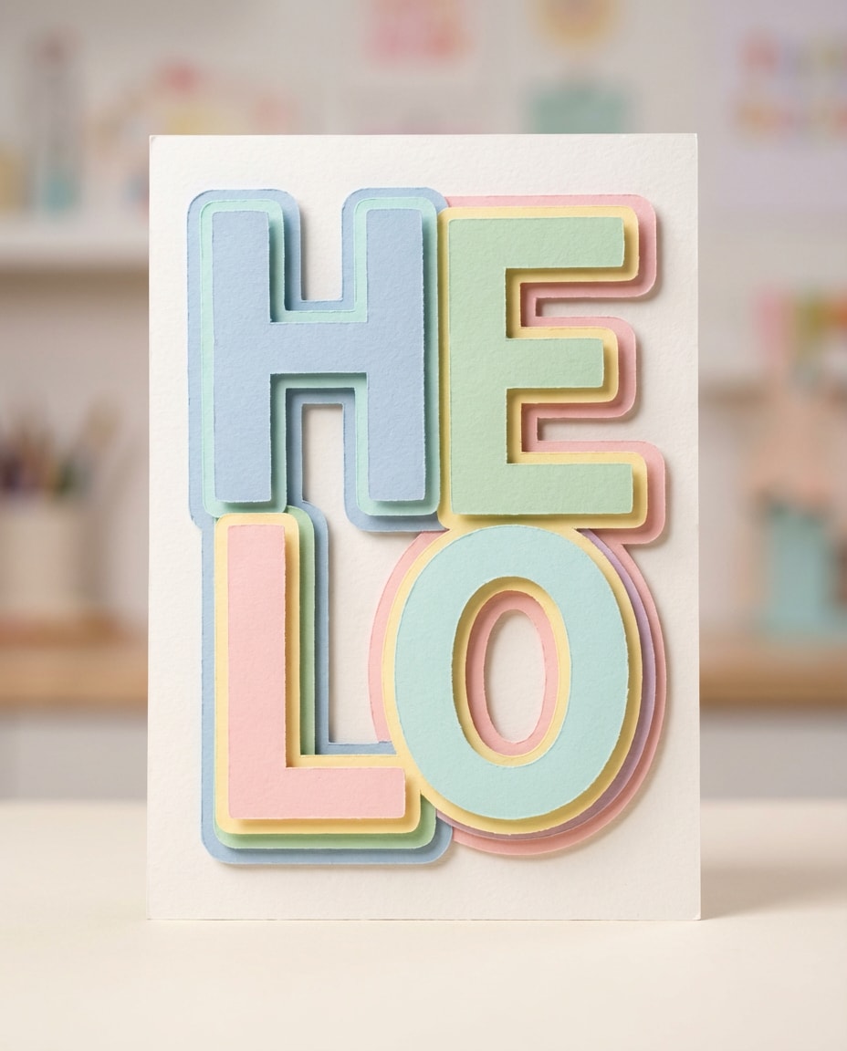 paper cut letters photo