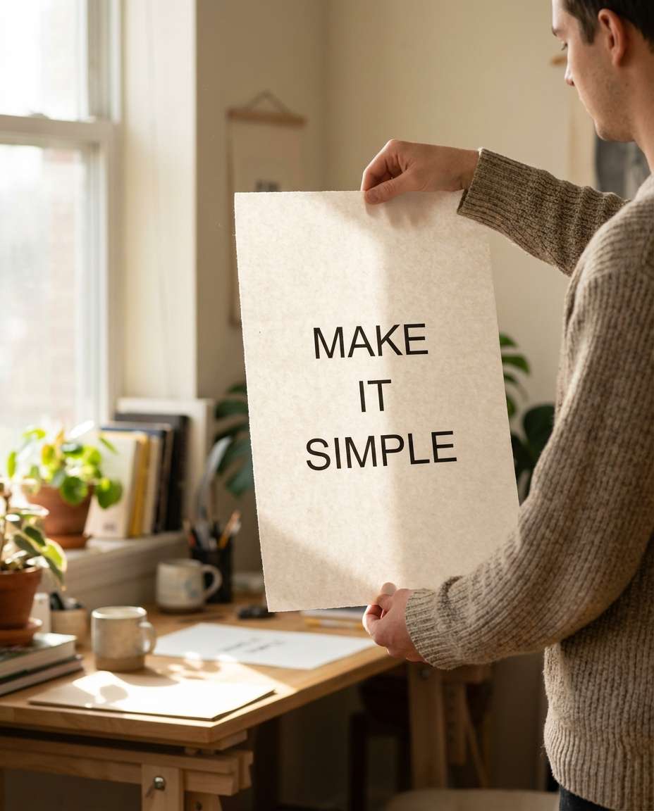 hand holding poster photo