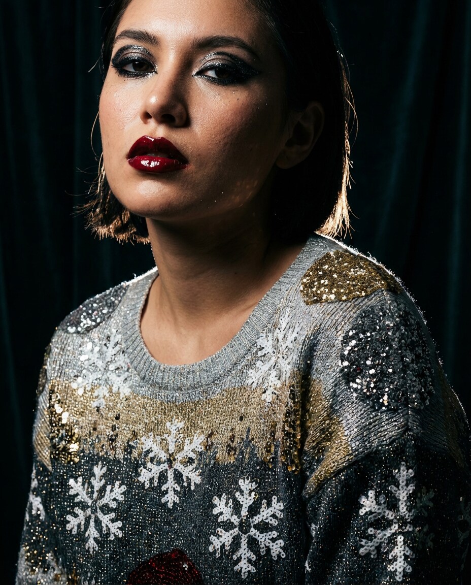 sequins and snowflakes photo
