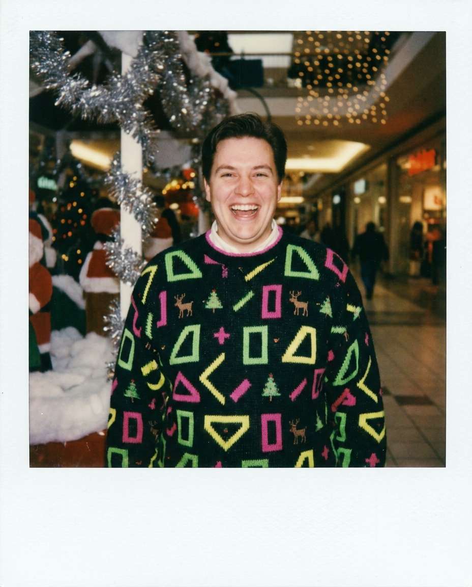 retro 90s knit party photo