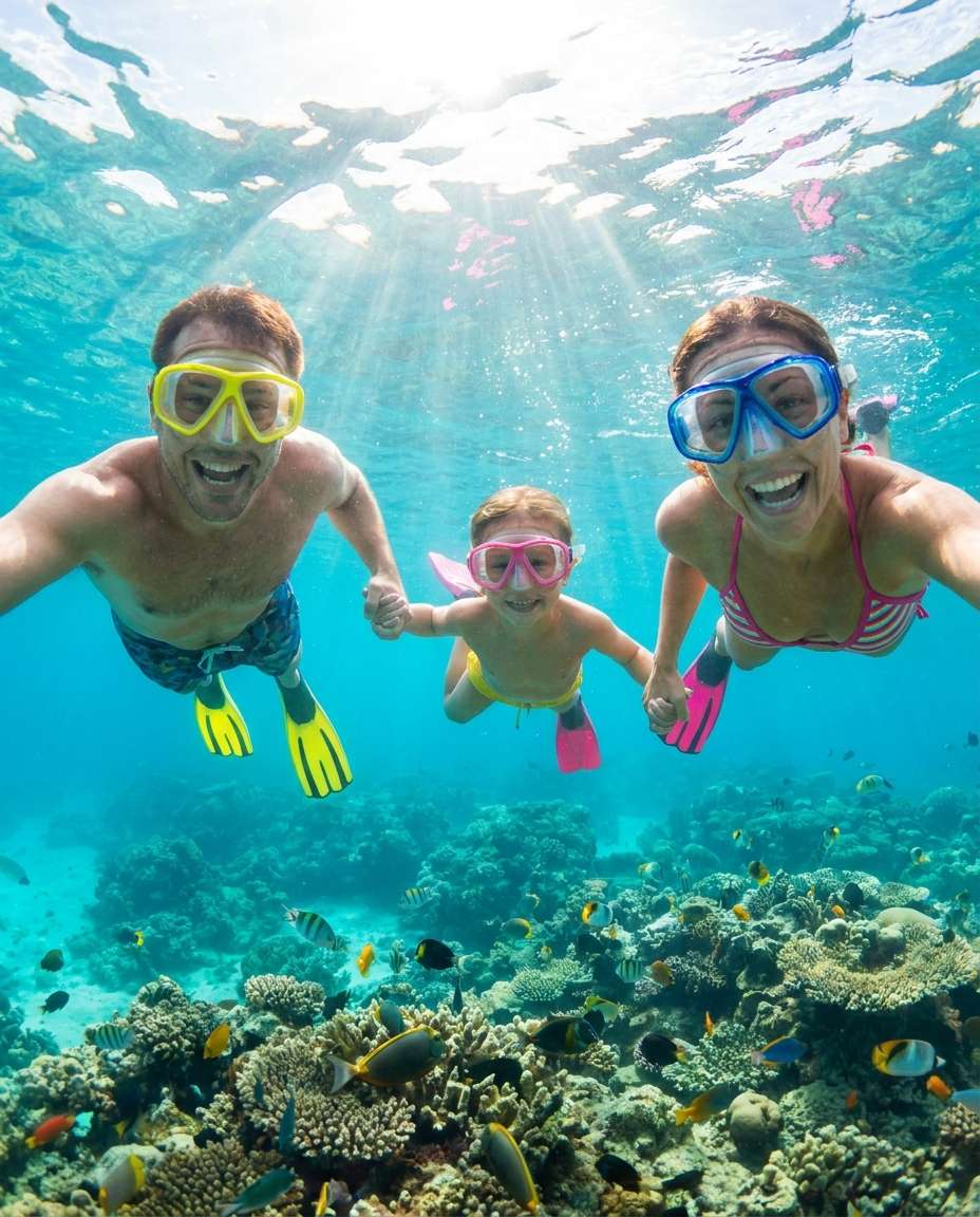 snorkel family joy photo