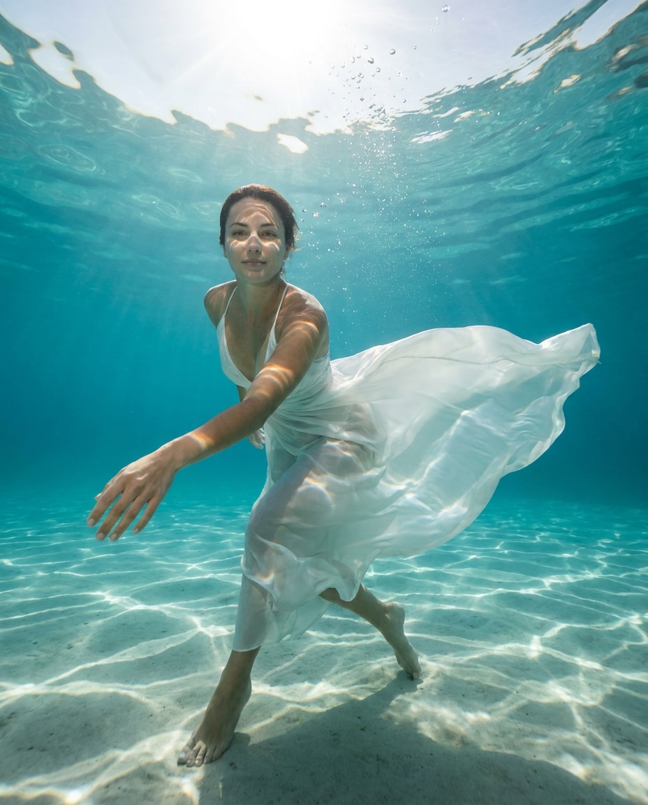 freediver silk dress photo