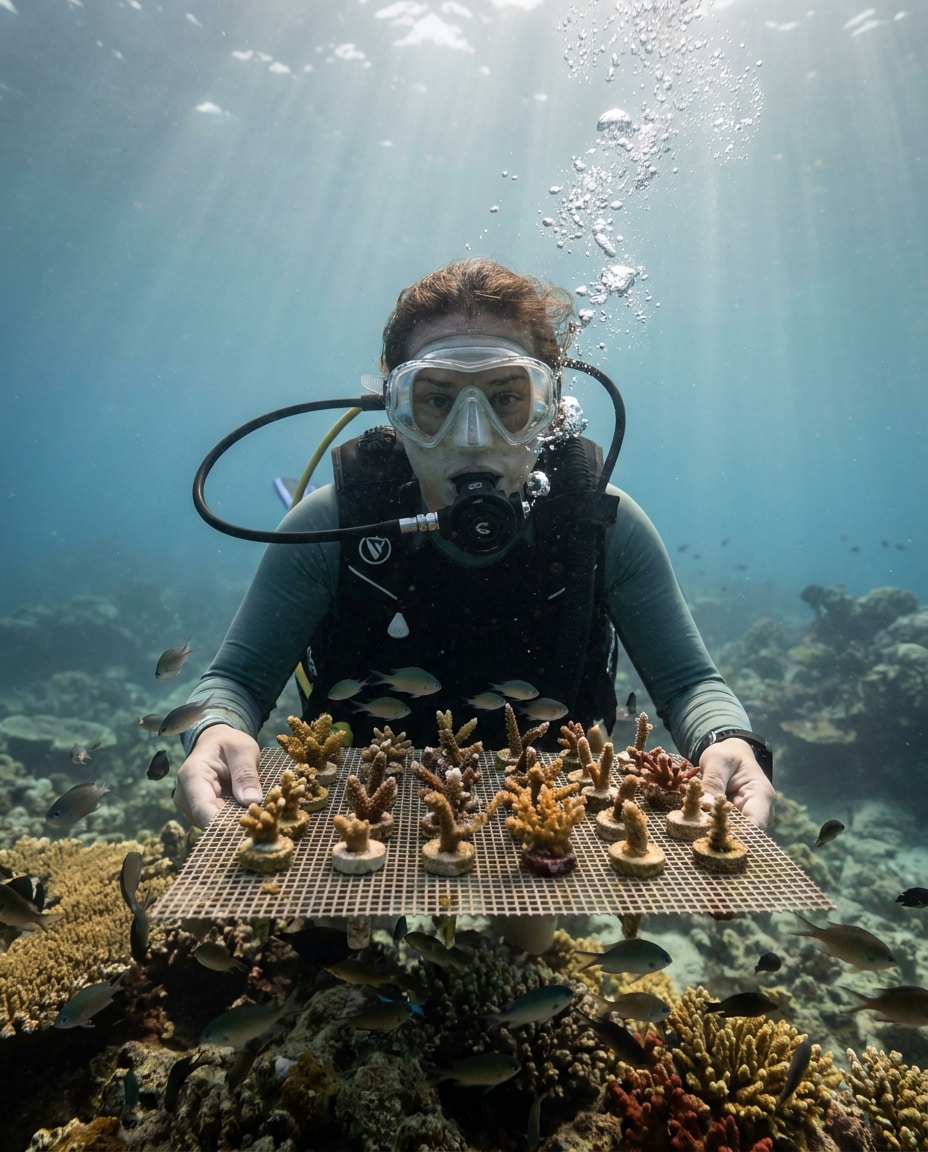 reef conservation diver photo