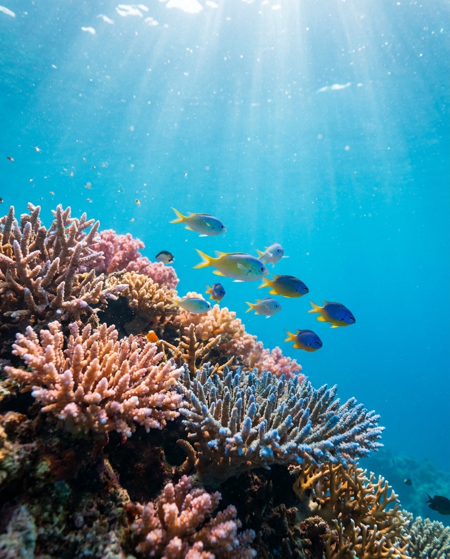 coral and fish detail photo