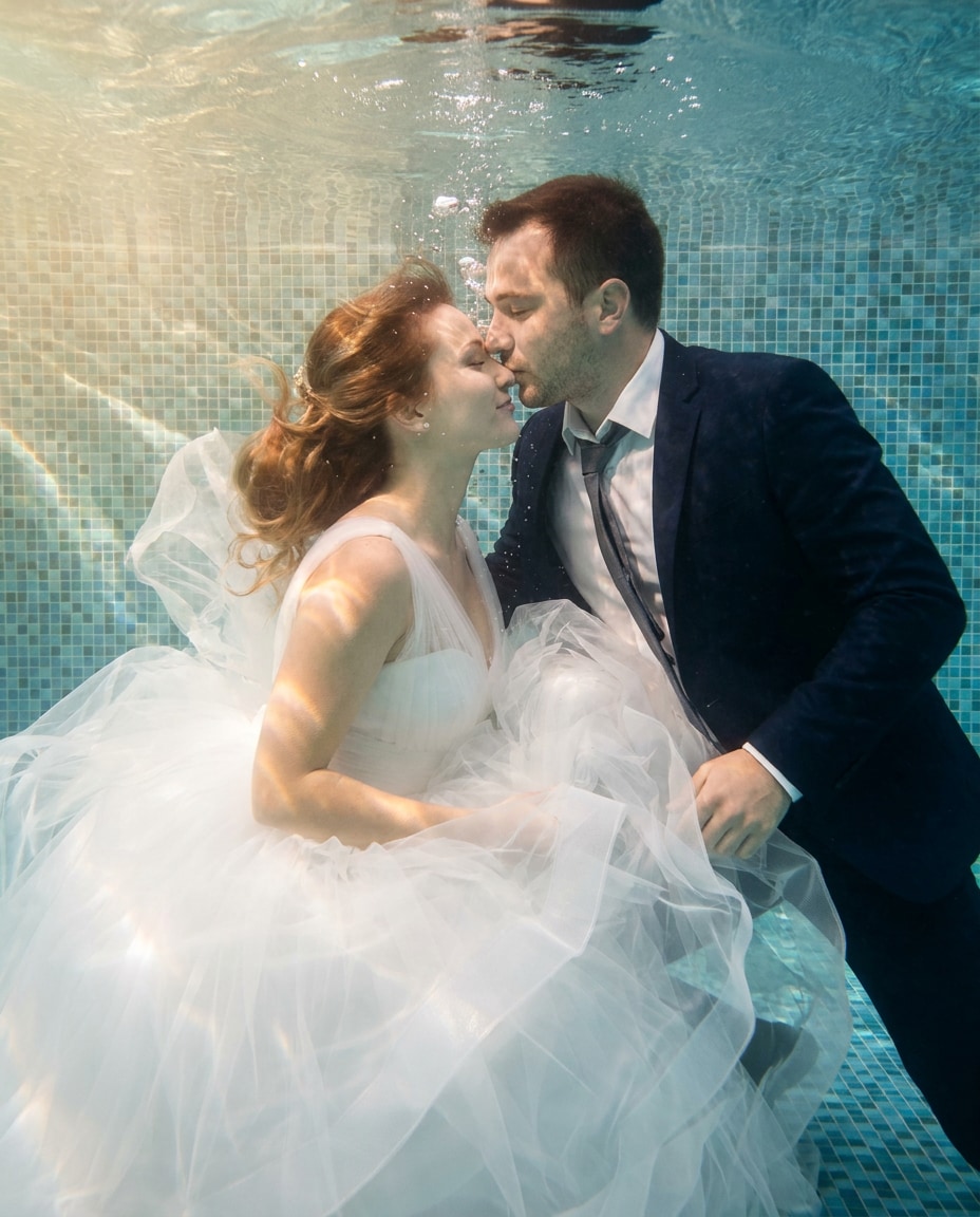 bridal kiss photo