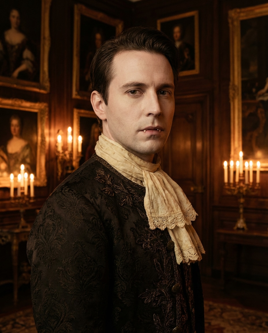 baroque candle portrait photo