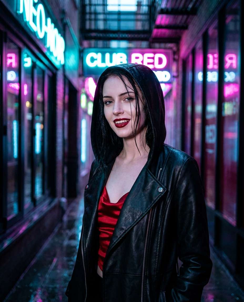neon night photo