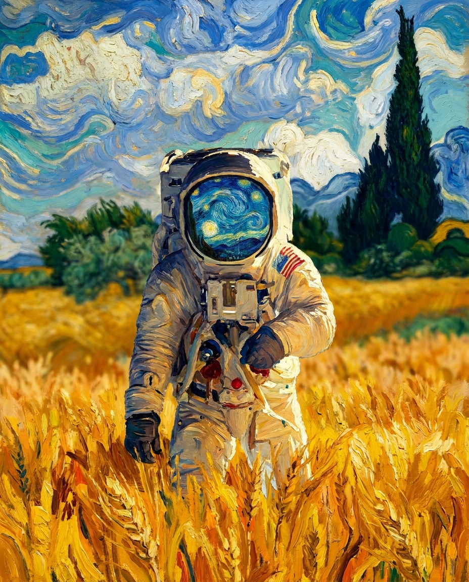 astronaut wheat dream photo