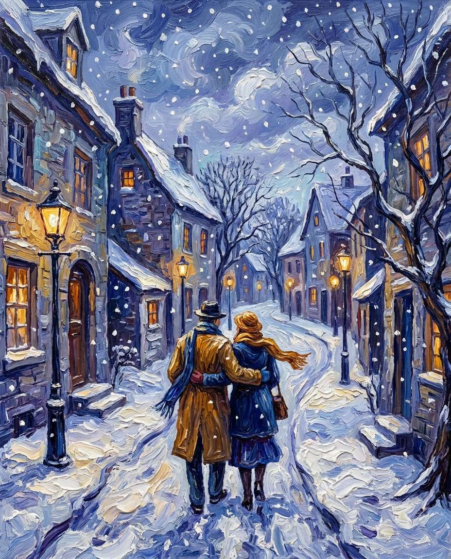 winter village stroll photo