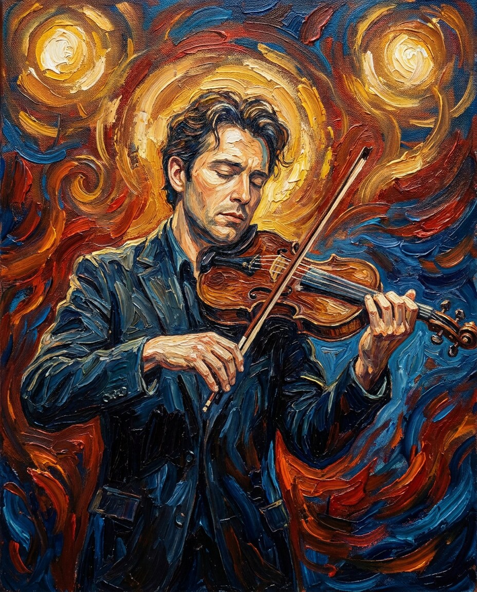 violinist spotlight photo