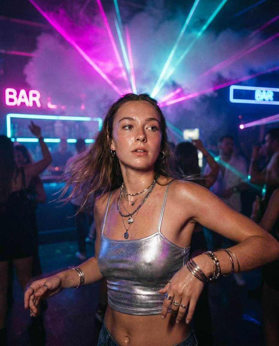 neon club portrait photo
