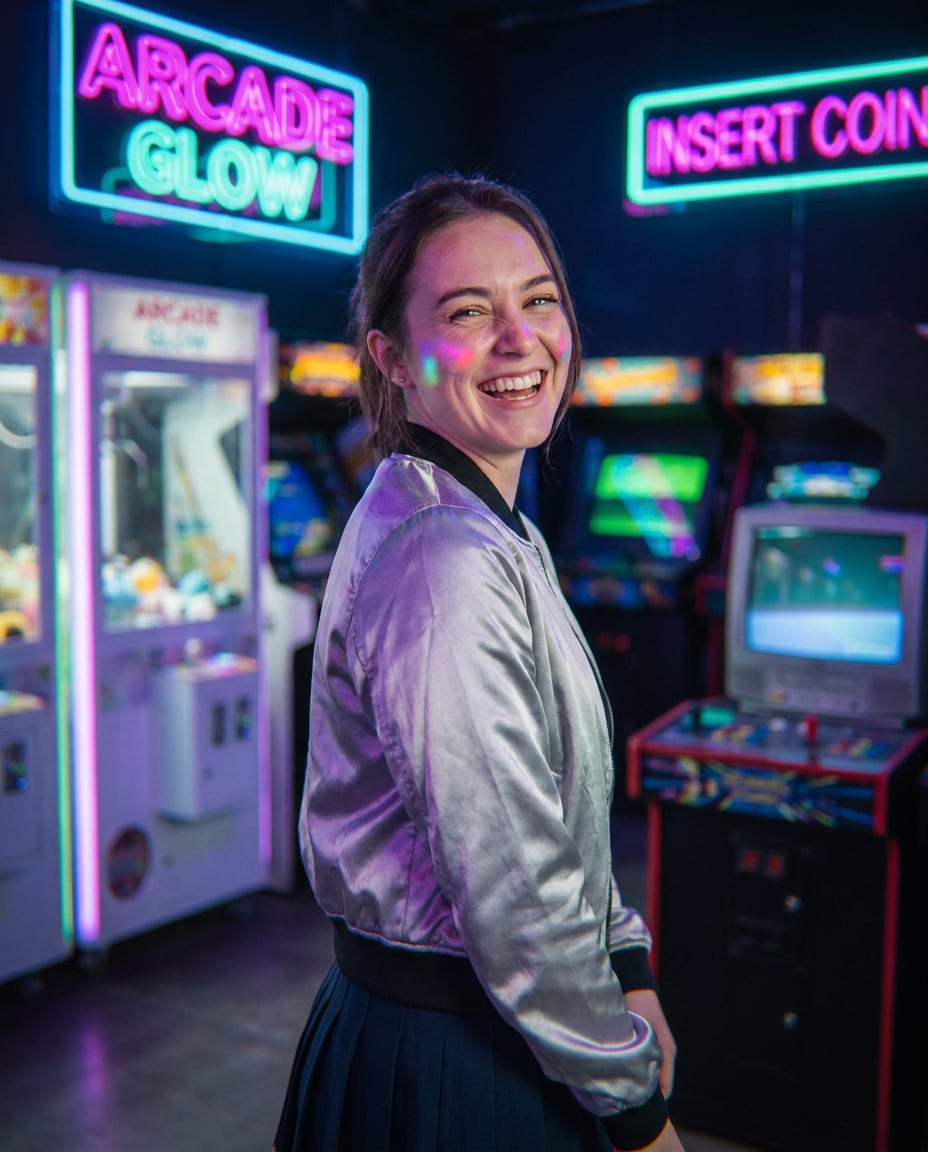 arcade night glow photo