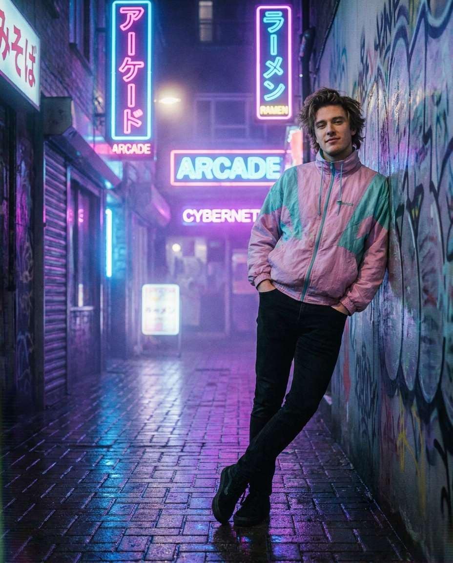 neon sign alley photo