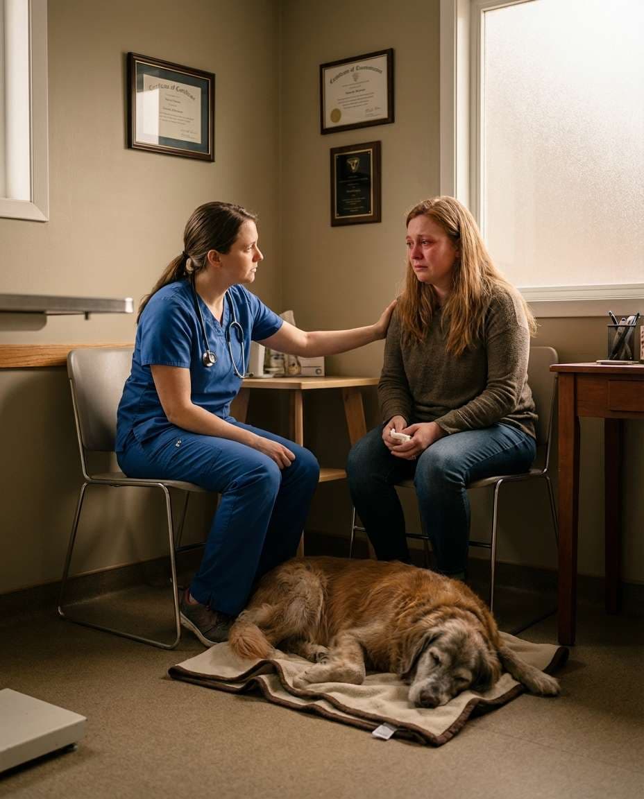 owner comfort moment photo