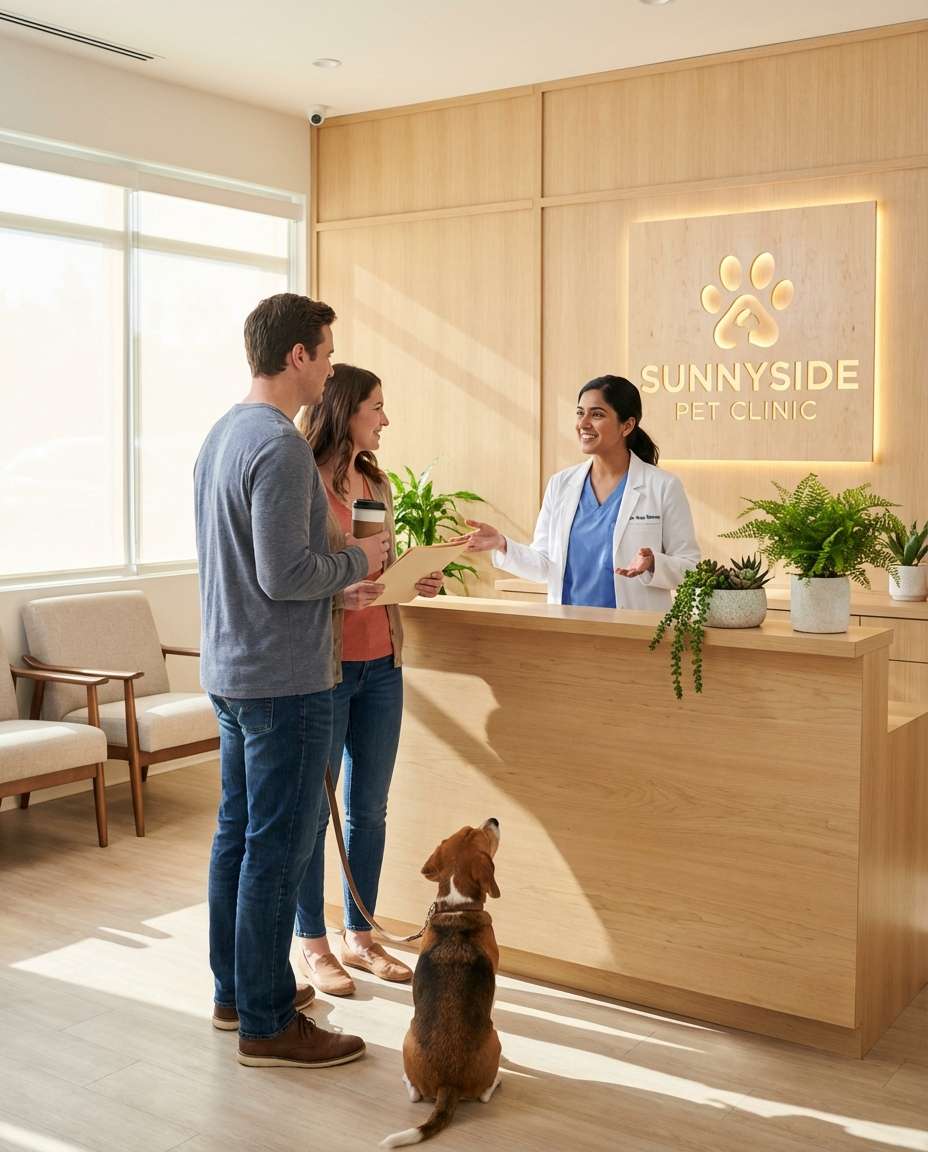 clinic reception branding photo