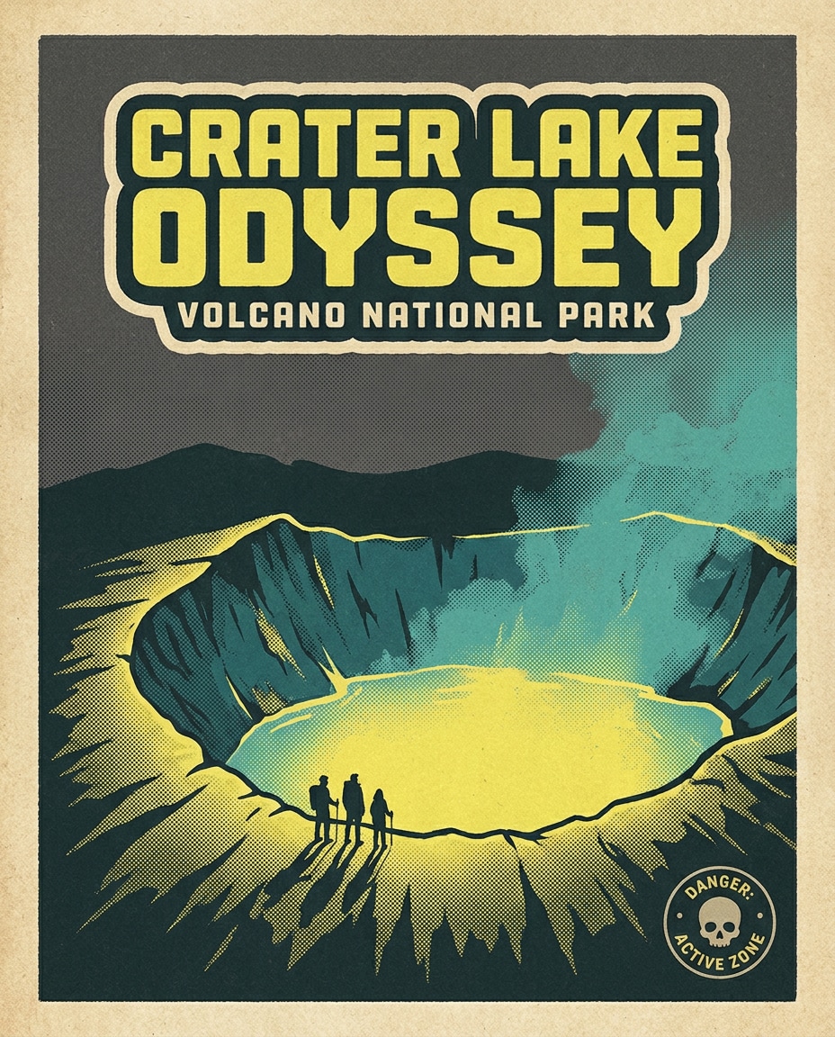 volcanic crater view photo
