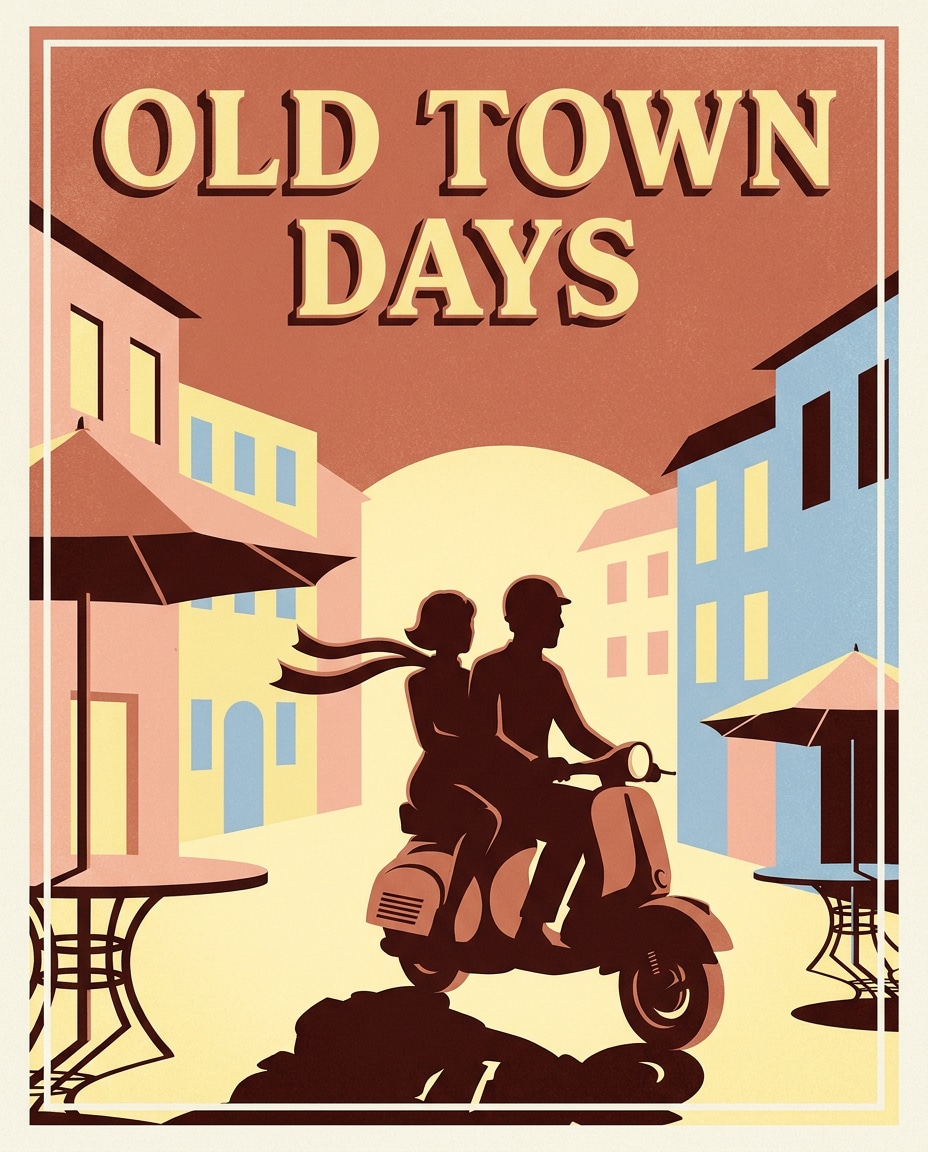 scooter through old town photo