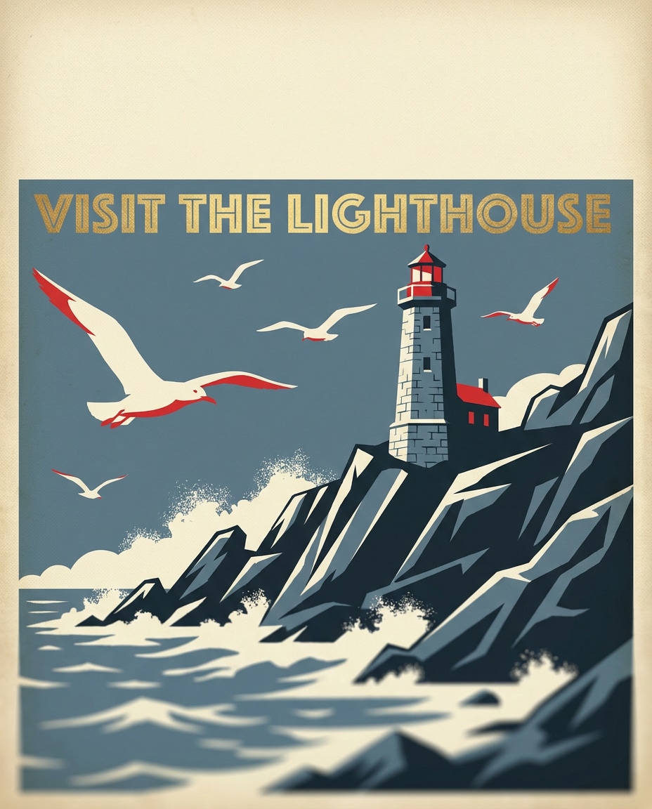 coastal lighthouse calm photo
