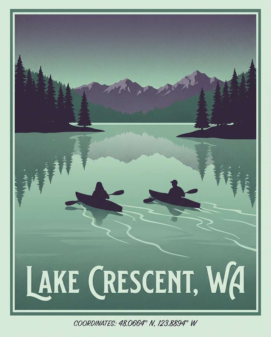 lake kayak escape photo