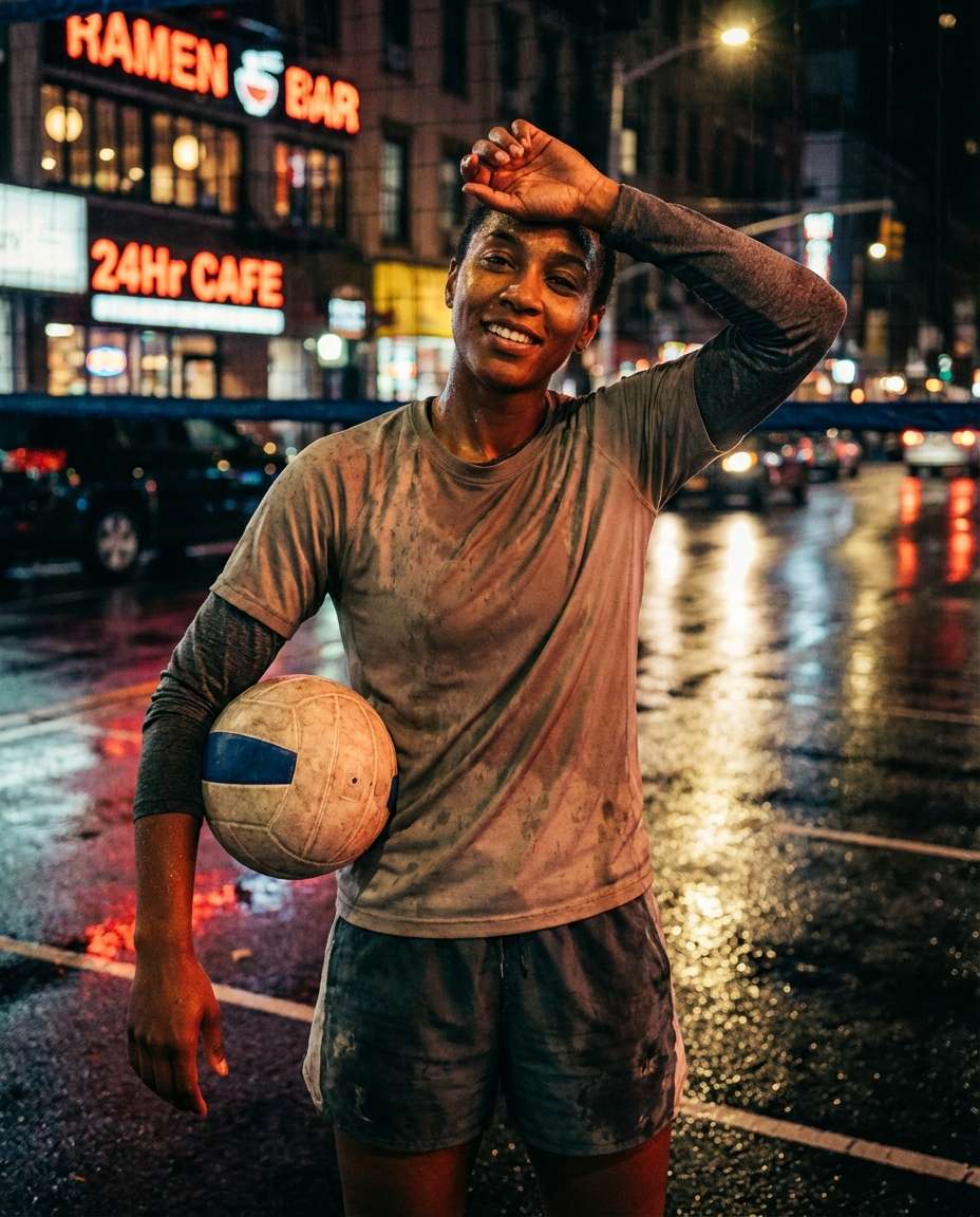 rainy street court photo