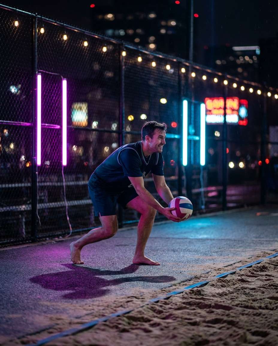 neon night serve photo