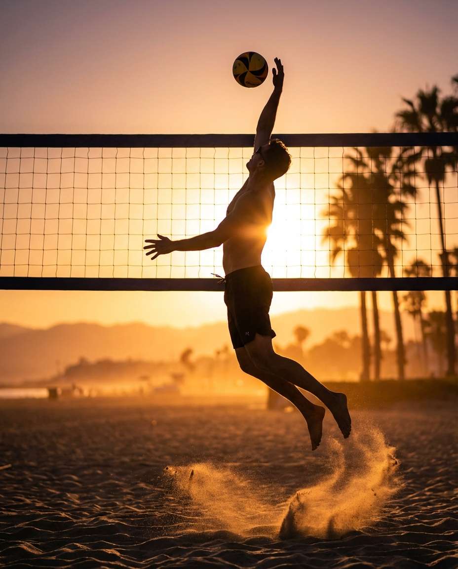 sunset beach spike photo