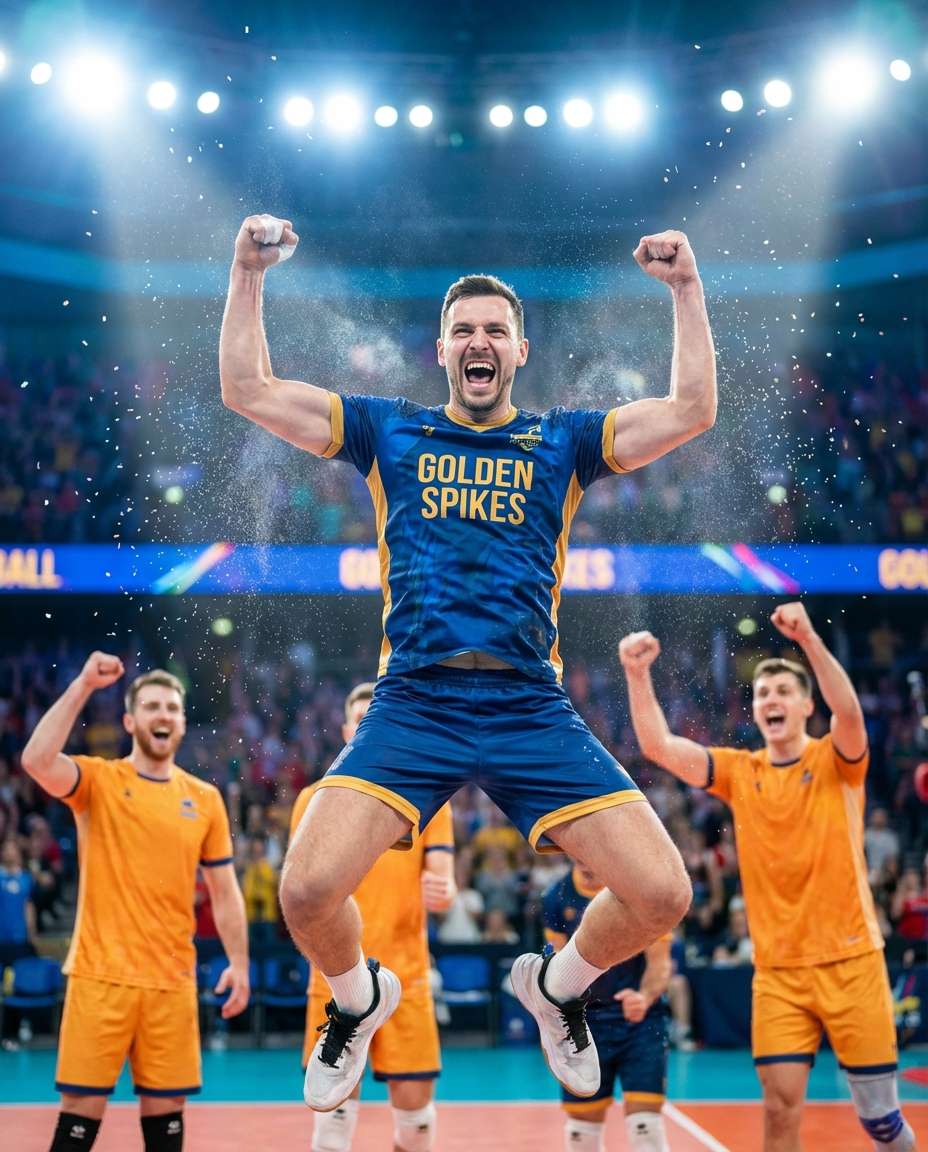 victory celebration jump photo