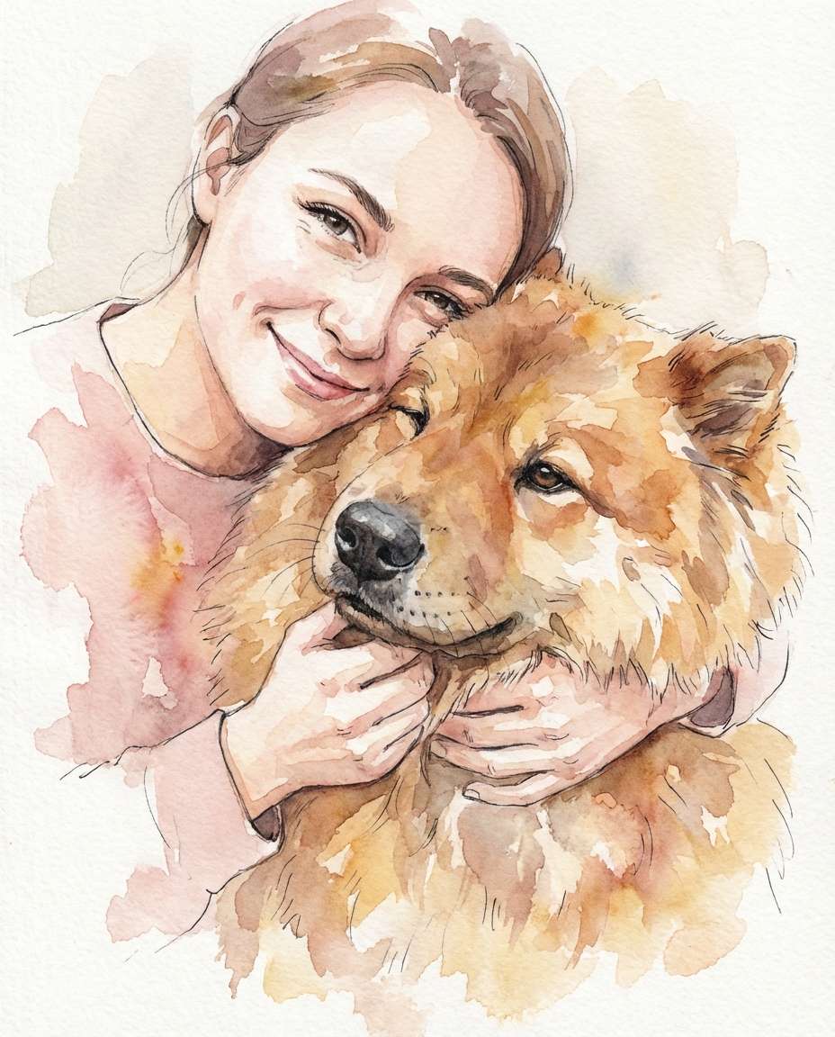 pet and owner hug photo