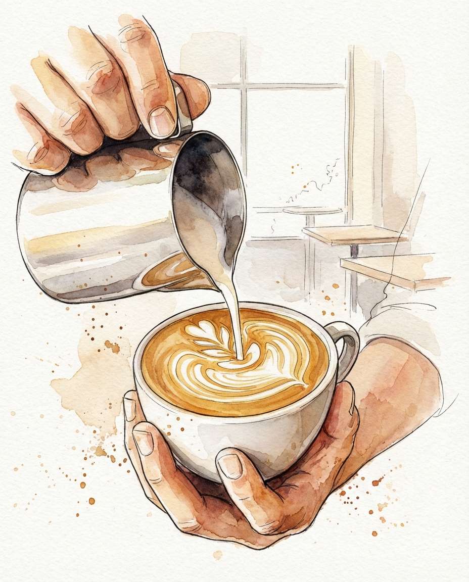 coffee pour closeup photo