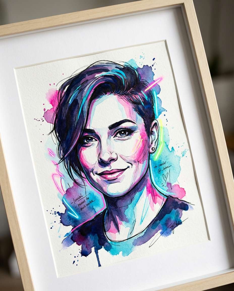 neon portrait pop photo