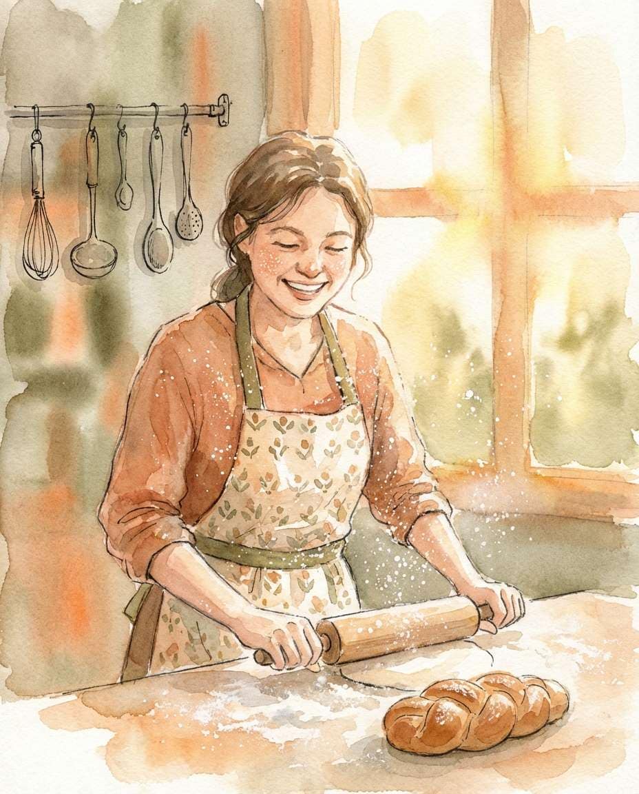 cozy kitchen baking photo