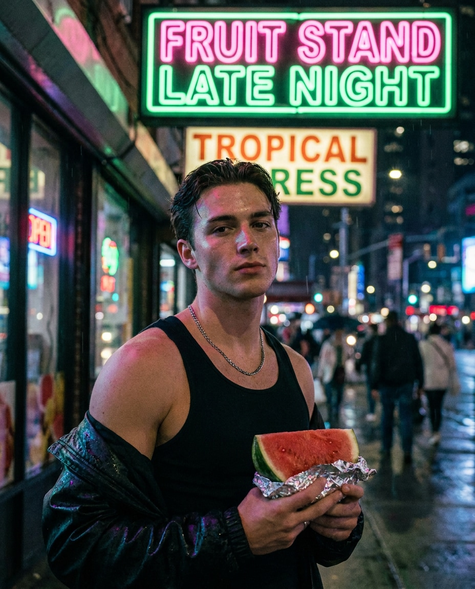 neon night photo