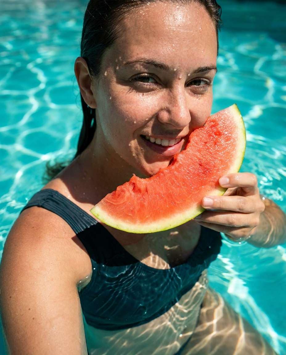 pool underwater peek photo