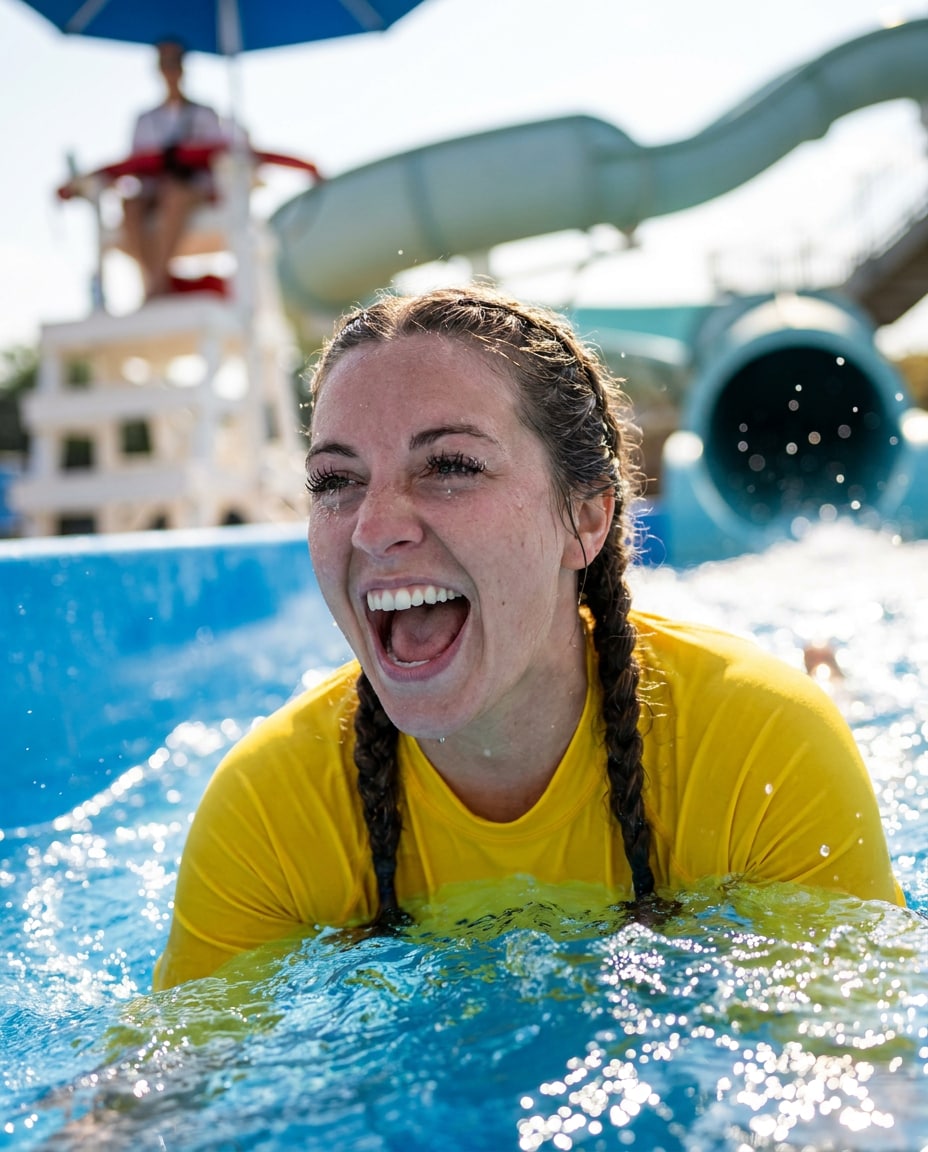 waterslide landing photo