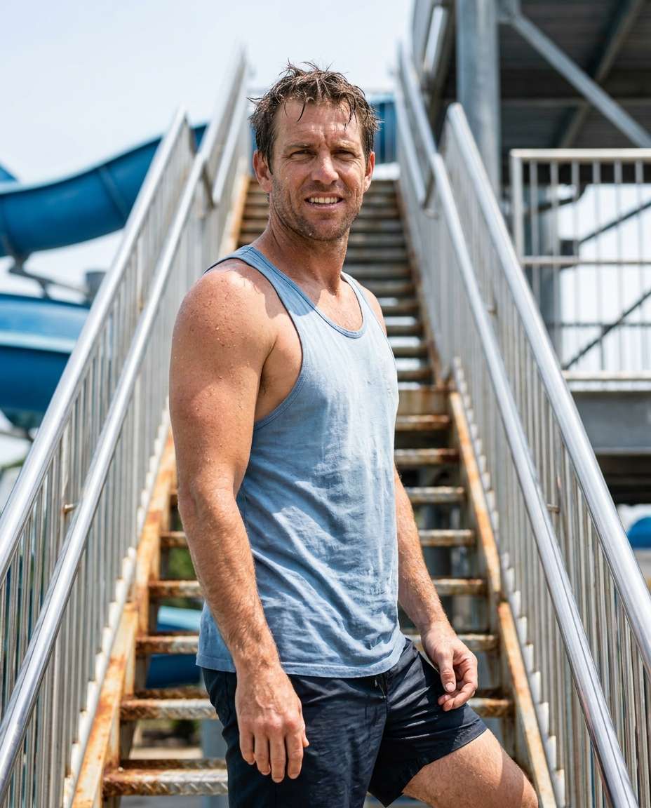 slide stairs portrait photo