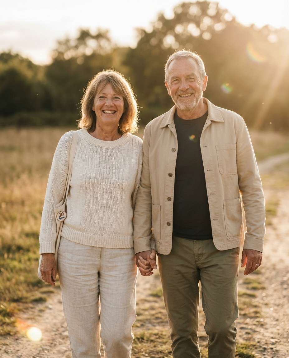 golden hour walk photo