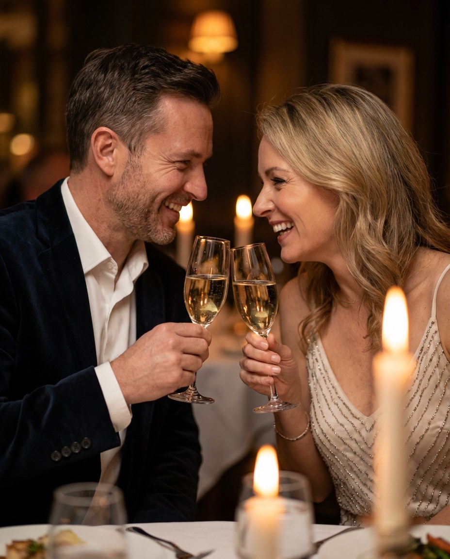 champagne toast moment photo