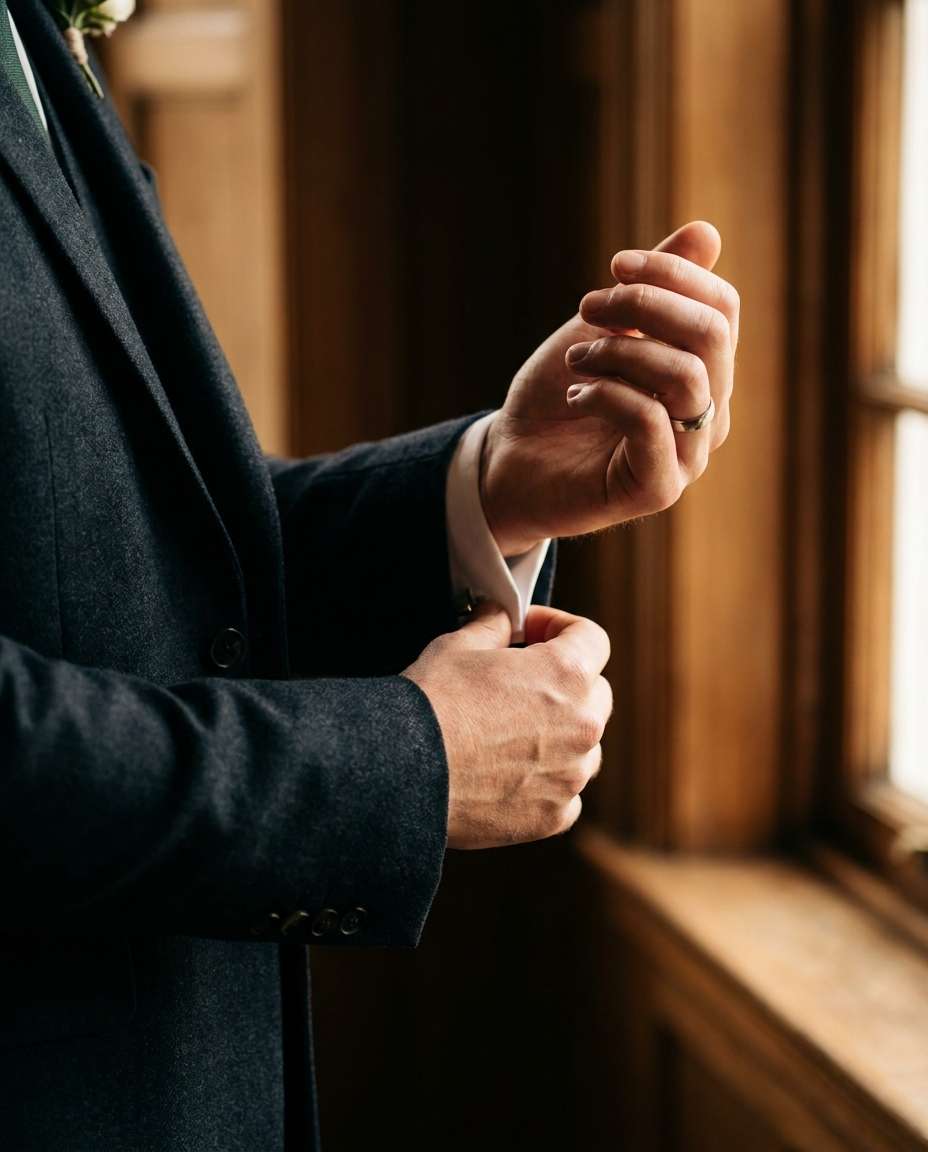 groom hand detail photo