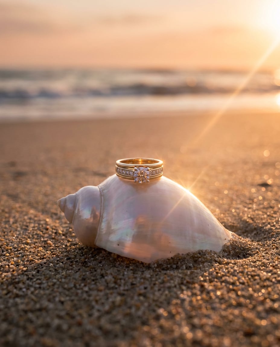 beach sunset sparkle photo