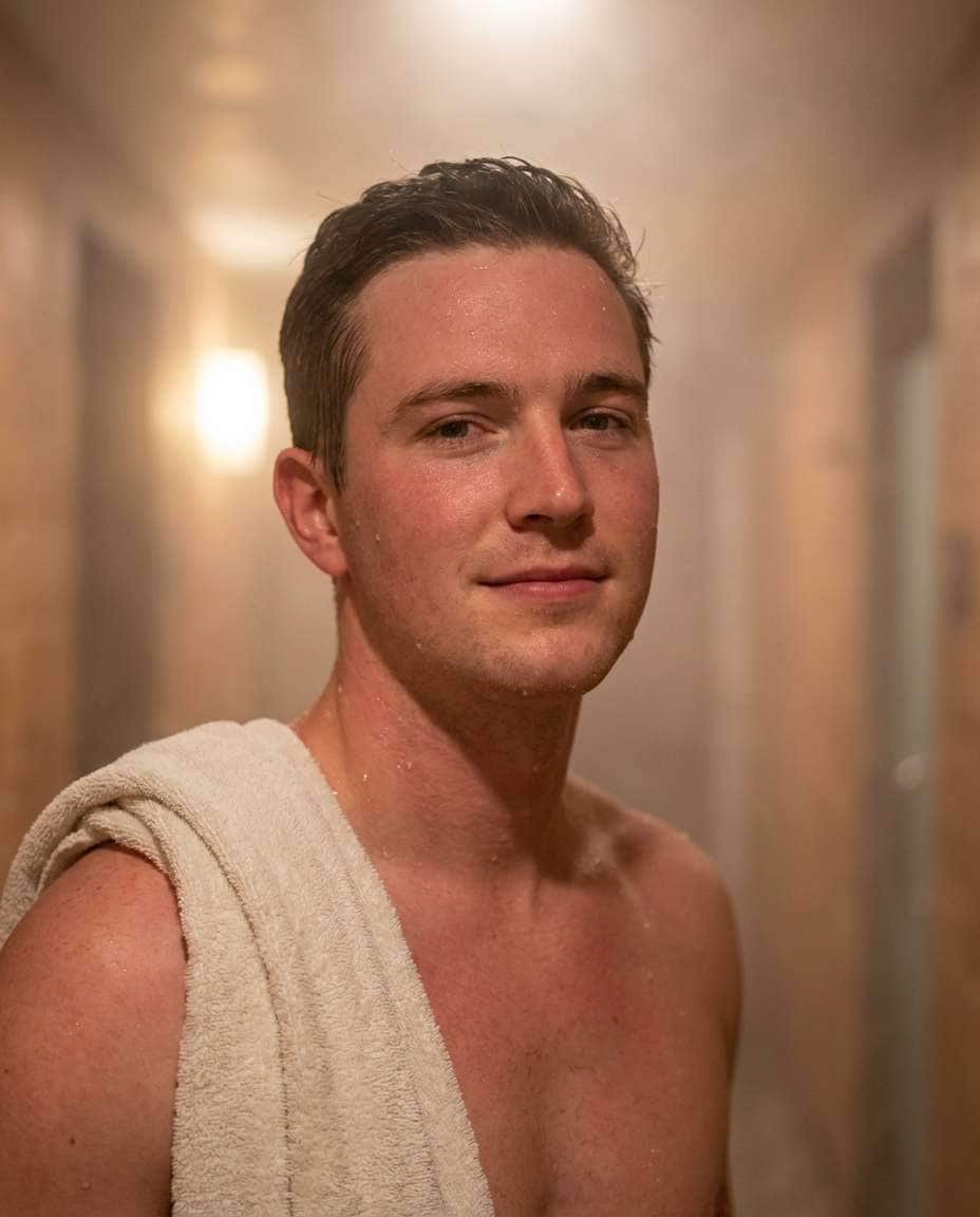 steamroom portrait photo
